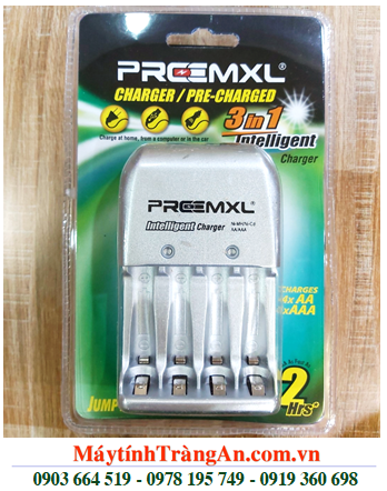 Preermxl FC001 _Máy sạc nhanh 2 giờ Pin Preermxl FC001 (4 khe, sạc được 02 đến 04 pin AA, AAA)